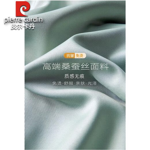 Pier Cardin Mulberry Silk Shirt Herren-Langarm-Eisenfreier Geschäft 2024 Neues Seiden-High-End-Hemd und großer Hemd High-End Black Thin Style L 40 (Empfohlen 135-150 Jin [Jin ist gleich 0,5 kg])