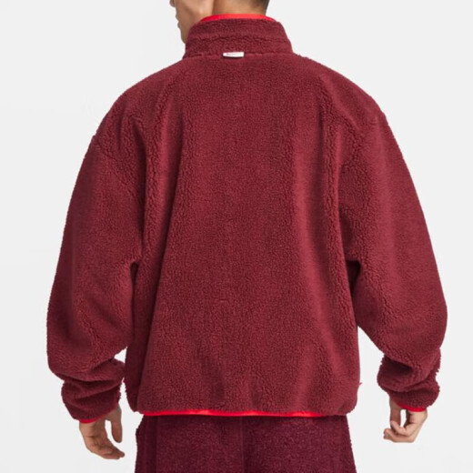 Nike (Nike) Jacket Men's Clothing Spring 2025 CNY Dragon Year Limited New Tre-Hook Imitation Lamb Standing Collar Sports Casual Clothing FZ6194-677 Rojo L
