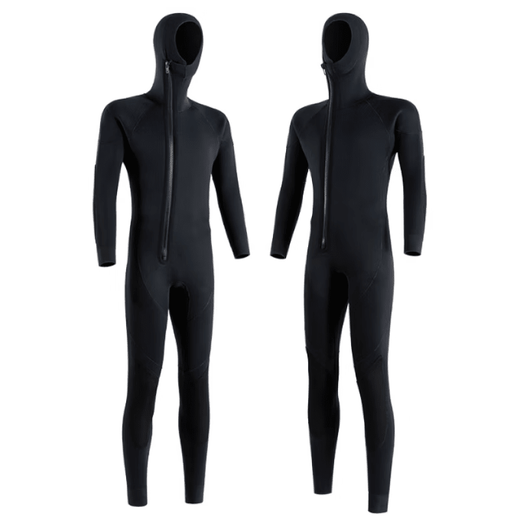 OEING winter swimming warm swimsuit men's wetsuit hooded thickened 3 cold-proof wet surfing suit snorkeling one-piece wetsuit 3MM hooded color matching hooded M