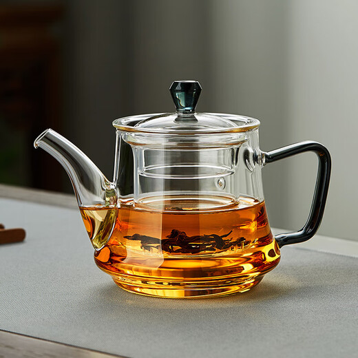 Lvchangming teapot glass tea set high temperature resistant teapot thickened teapot office home teapot 490ml