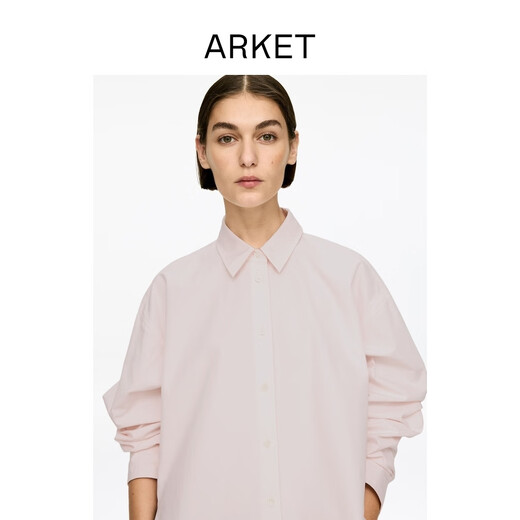 ARKET Women's Pure Cotton Loose Button Shirt Light Pink Autumn New Style 1328783001 Light Pink XS 160/80A