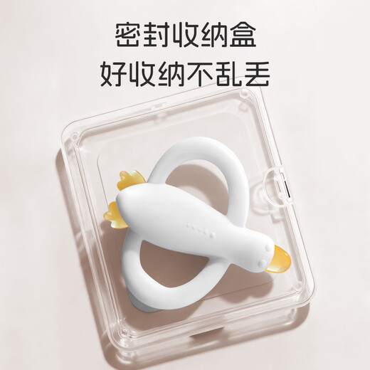 Dr. Ma's Baby Teether and Molar Stick for 4 months and above, Small Mushroom Teething Glue for Baby Small Month Old, White Goose
