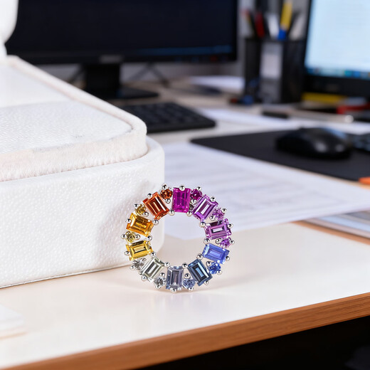 Private jewelry, natural color sapphire 1.05 carat pendant, 18k gold jewelry, fashion necklace, rainbow style customization, chain not included (chain can be customized)