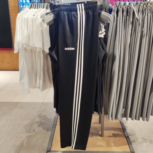 Adidas Herrenhose Neu Laufen Training Fitness Sporthose Lässige Atmungsaktive Modehose Gestrickt Bequeme Jogginghose Hose EI9761/Schwarz Gestrickt/Seite Drei Streifen XL