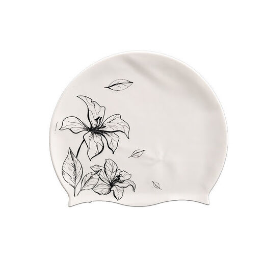 Chaosihui silicone ear protection swimming cap swimming cap ear protection design waterproof silicone swimming cap swimming silicone swimming cap - black large size + nose clip earplugs