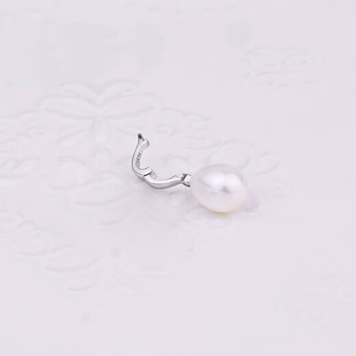 Hande single freshwater pearl pendant live buckle necklace for women classic simple fashion exquisite Korean style clavicle necklace 9mm 9mm white water drop beads white model (including necklace)