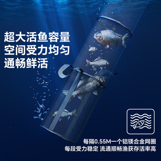 LIANQIU even ball fish protection fisherman bag black pit competitive fish net pocket fishing net rubberized thickened quick-drying small fish protection net fishing gear 45cm 2.5m black gold round fish protection