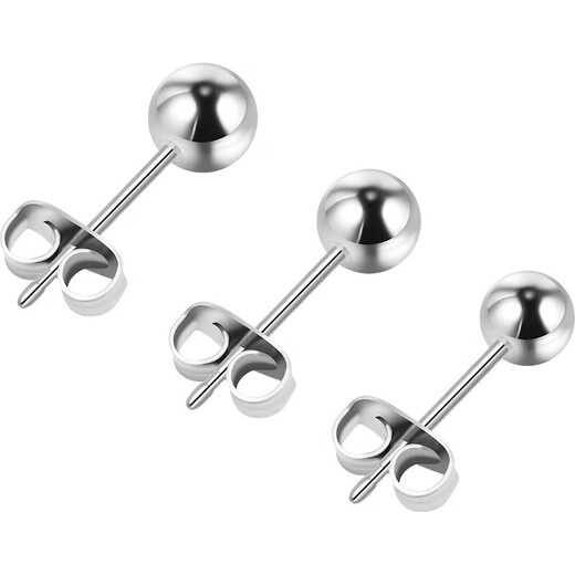 Maimid F136 medical titanium alloy earrings for women, anti-allergenic ear bone nails, earrings, cochlear nails, sleep-free earrings, 3mm round head titanium alloy earrings, one pair