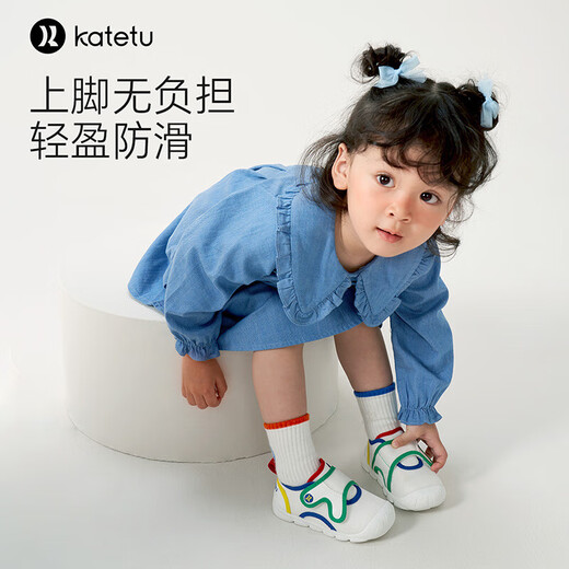 卡特兔学步鞋婴儿童鞋1-3岁幼儿园室内鞋网面透气机能鞋喵喵鞋子X2CE022