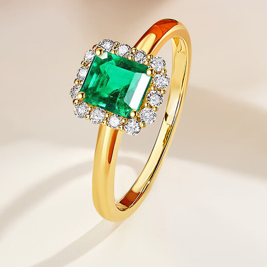 HEEKAIYI ring women's emerald gemstone ring luxury jewelry Chinese Valentine's Day birthday gift for wife or girlfriend <One thing, one certificate>
