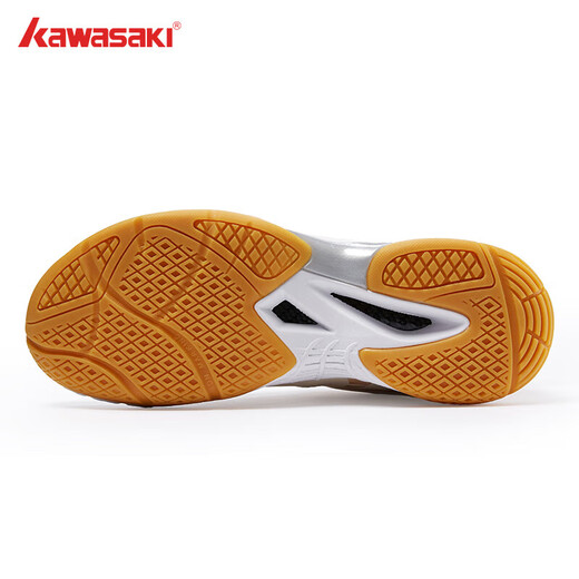 KAWASAKI badminton shoes 24 years new men's and women's badminton shoes non-slip anti-torsion sports running tennis shoes ice cream ice cream - vanilla yellow 35
