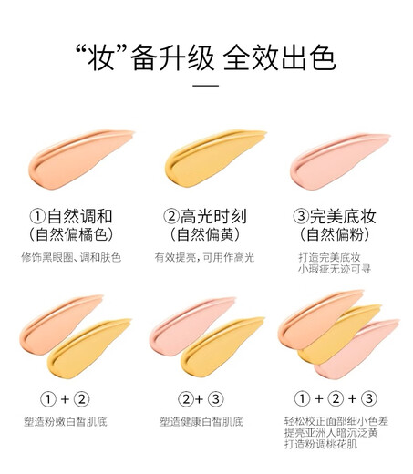 German Phantom of the Opera Phantom Concealer Sample China Limited Three-Color Face Repair Covering Dark Circles Tear Troughs and Acne Marks Sub-package Limited Three Colors 1.3g 3 Colors Free Brush