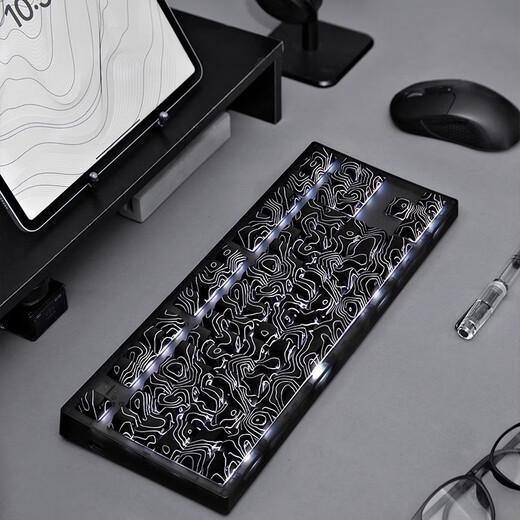 Belly spirit mk870pro blackberry side engraving mechanical keyboard Bluetooth wired wireless customized computer game silent office [three mode] Obsidian Pro + contour TTC fast silver axis V2 [trigger faster] 87 keys