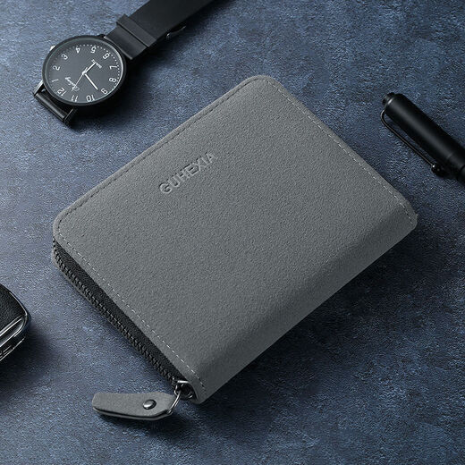 QUEEN TRIP simple card bag for men, multiple card slots, large capacity, anti-theft driver's license, bank card, anti-demagnetization, multi-function wallet, royal blue, medium organ, 24 card slots