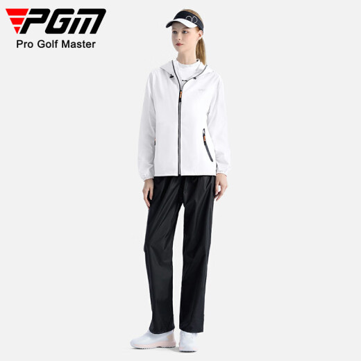PGM高尔夫套装男女款雨衣防雨全身装备上衣裤子整套服装 YF688-白色 L