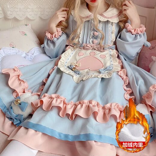Tannuu Lolita dress dream girl op student lolita cute daily dress object sweet cat cat L