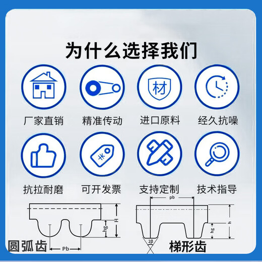 
Jiujuhe rubber synchronous belt 690H/695H/700H/710H/720H/725H/730H/740H Transmission belt 690H 20mm