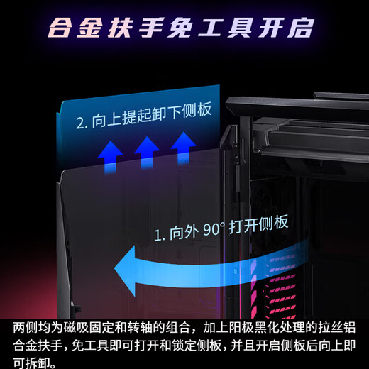 华硕GR701创世神机箱ROG玩家国度全塔E-ATX大板台式机电脑电竞侧透主机箱铝合金X骨架/双420水冷 【新品】ROG GR701 2E 创世神【黑色】