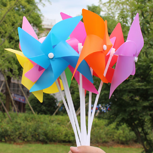 Vinoa Small Windmill Decoration Outfoor Rotating Plastic Handing Holding Toys Kindergarten Kindergarten Small Gift Byle Byle Bandy 30 Holting Holding Style Color