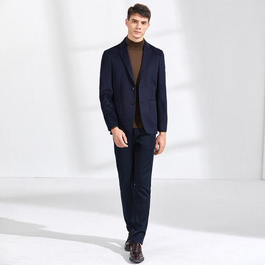 Antonio [Cashmere + Wool] Light luxury business wool suit jacket for men Blue M (170/88A)