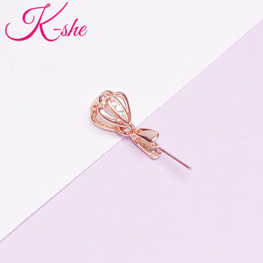 Fat Donglai same style 18k color buckle small pendant jade pendant buckle silver plated 18K color buckle diy jade crystal Guanyin Buddha rose gold