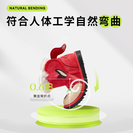 Carter Rabbit Children's Snow Boots Cotton Boots Thickened Boys' Fur Shoes Plus Velvet Boots Winter Girls' Cotton Shoes Blue Shark 25 Inner Length 15.5cm Foot Length 14.3-14.9cm