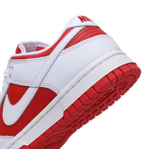Nike (NIKE) Men's White and Red DUNK LOW RETRO Board Shoes Sports and Casual Shoes DD1391-600 38.5