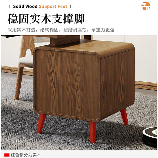 Silan Mengbei solid wood desk and cabinet integrated desk light luxury modern corner computer desk home bedroom study workbench writing desk upgraded solid wood desk without chair 1200*600*770mm (keyboard tray shot separately)