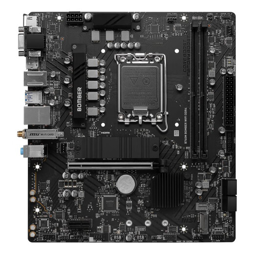 微星（MSI）B760M 台式机电脑主板MORTAR迫击炮WIFI 支持13代 14代 B760M BOMBER WIFI DDR4