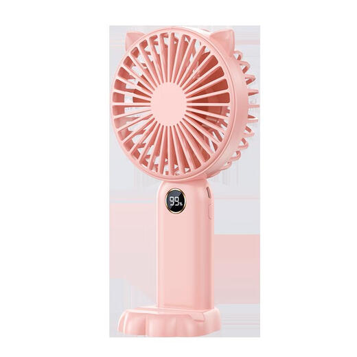 Xiaomi Buyi High Quality Handheld Small Fan Cartoon Cute Portable Girl Portable Small Bass Mini Student USB Rechargeable Super Long-lasting Sakura Pink 20000 mAh Smart 5-level Battery Display 0mAh