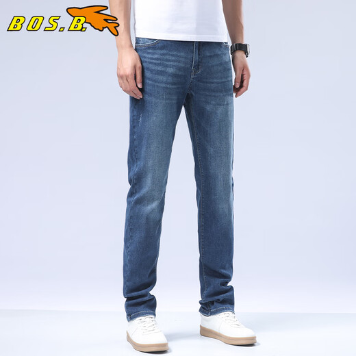 Форт Босч (Bos.B) Джинсы Flying Fish Form For Men's Fall New Loak Prenth Gublebult Commuting и случайные брюки Evergrande Blue (15780) 33 (предполагается 150-160JIN [JIN равен 0,5 кг])