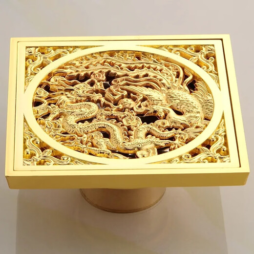 Ouweistou Ou Golden Copper Deodorizer Tee Boden Abfluss Dicke Kern -Badezimmer -Abwasserkanalwaschmaschine Nass trockener Bereich Kupfer Gold 6625 Wasserdichtung Waschmaschine Modell Modell