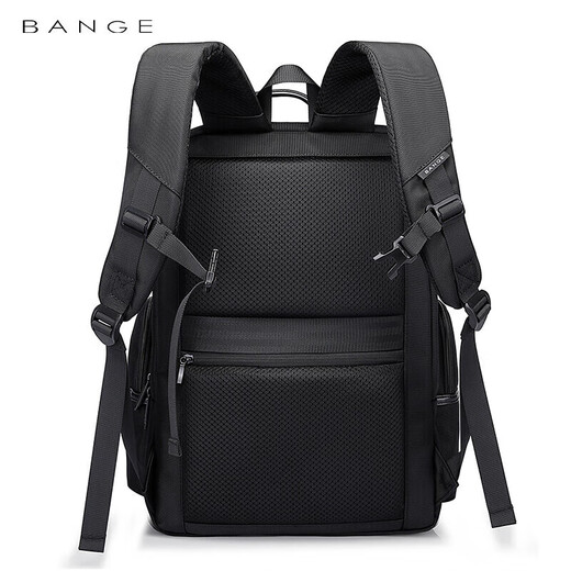 Bange men's backpack, boys, high school students and college students' school bags, trendy men's business trip backpack, large capacity 15.6-inch laptop bag BG-2601 black