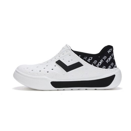 PONY Children's Medium-Greater Children's Cave Shoes in Summer Breathable and Resilience Beach Slippers Honeycomb Large 242K1SA03BK Font Print Black 38 Suitable for about 241~248mm