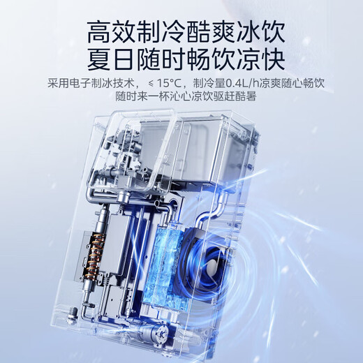 美的（Midea） 壁挂管线式饮水机 家用净水器伴侣 白月光管线机 全通量适配 6段控温 智能触控  速热饮水机 白月光902-D-右侧进水口