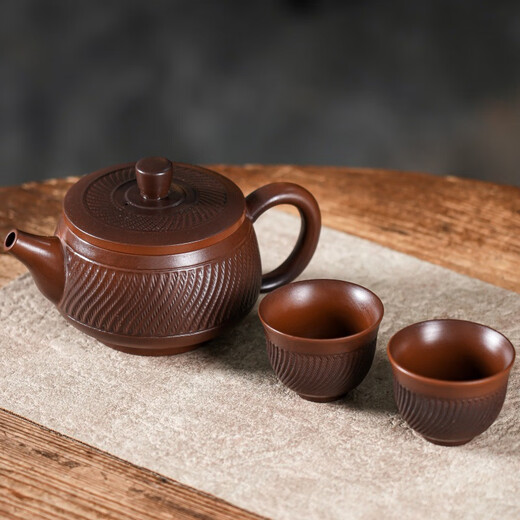 Original ore purple pottery pot Fengming Han tile teapot single pot teapot large capacity Kung Fu tea set Purple pottery Han tile pot R Purple pottery-Han tile Fengming pot 270ml