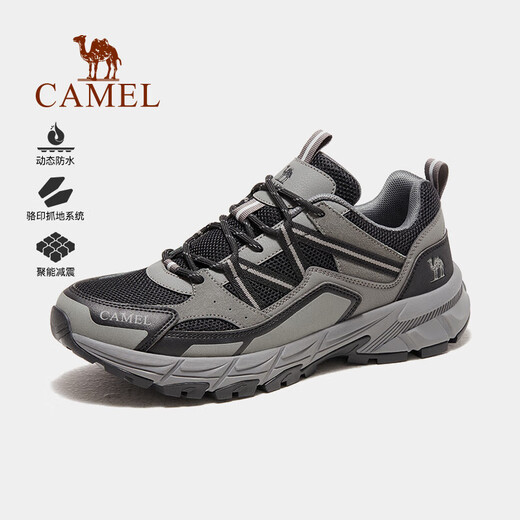 
Camel (CAMEL) hiking shoes for men spring and summer water-proof outdoor hiking shoes for women 7031, dark gray/black, men 40