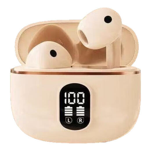 Shell Mok's new Bluetooth headset, in-ear sound isolation and noise reduction, wireless 5.4, super long battery life, large battery, super sound quality, same for men and women, with digital display, versatile black, Dolby surround sound quality - large battery life compartment