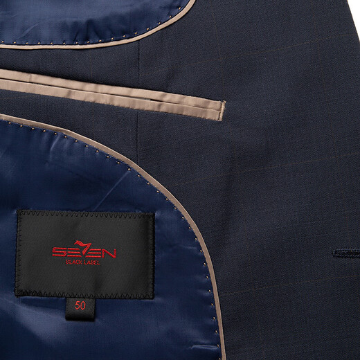 Qi Brand Wool Suit Men's 2025 Autumn New Business Formal Wear Men's Groom Wedding Dress Suit Two-piece Set Dark Gray Contains Wool 46 B (170/92B)