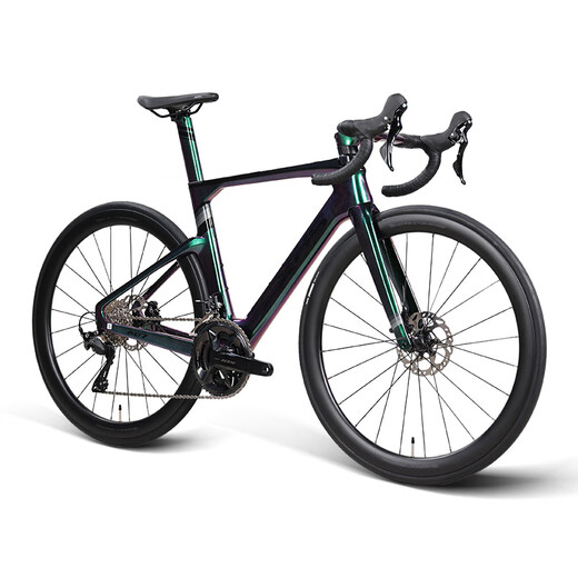 Xidesheng (XDS) Road Bicycle AD7 Fibra de carbono Breakbreaker de viento de 24 velocidades Cambio de velocidad de aceite Breen Black Warrior 105 Transformador mecánico 500 mm