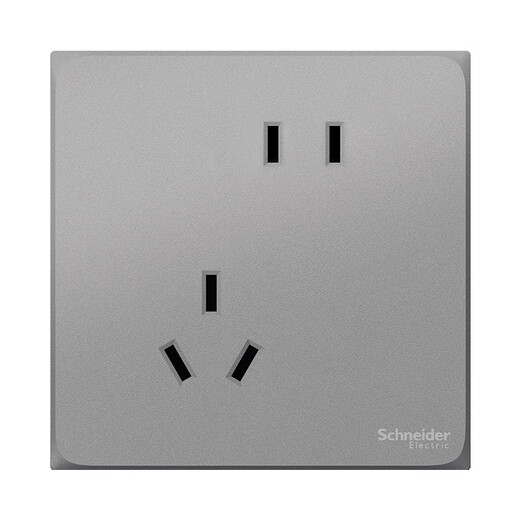 Schneider Electric staggered five-hole socket type 86 household concealed wall power switch socket panel Haocheng mist gray