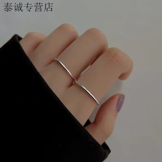 KZD Old Phoenix 999 sterling silver plain ring ring for men and women, small closed mouth 999 pure silver tail ring, fashionable and non-fading 999 pure silver simple plain ring / thick style 1.7 size 8 reference weight 120-145 Jin Jin is equal to 0.5 kg