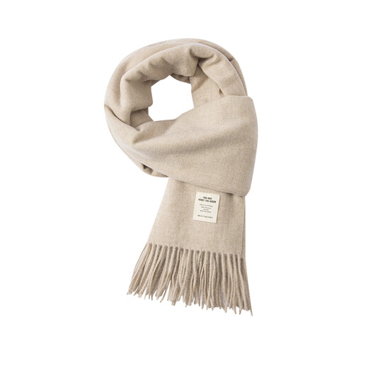 Semir-Schal-Männer 2024 Herbst und Winter Neues koreanisches Paar erweiterte den Schal mit zwei Purpose einfach und warmer Schalgrauston 00322 gleich groß
