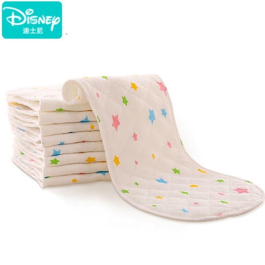 Disney Diaper Cotton Diaper Newborn Baby Mustard Meso Cloth Baby Gauze Diaper Ring Washable Supplies Cotton 20 Pack Rectangle White 6 Layers L
