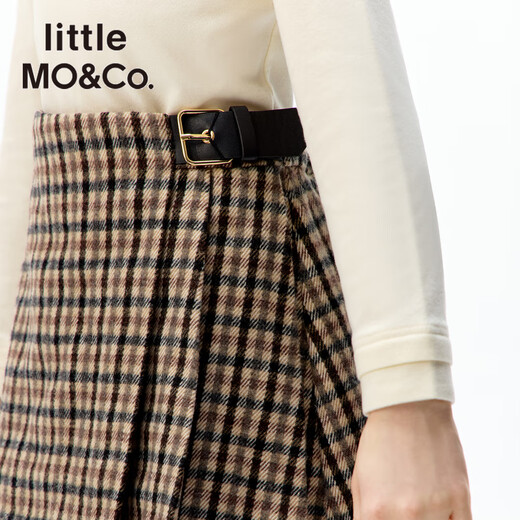 little MO&Co.小豆腐同款 little moco童装25冬装新款女童亲子装格纹短裙半身裙 多色格纹 140 140/58