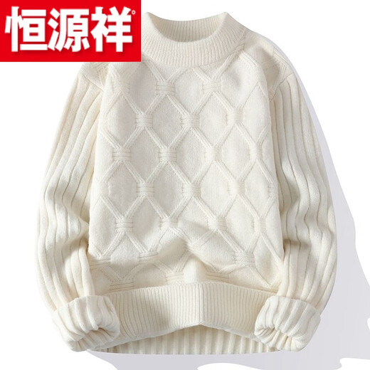 Hengyuanxiang (HYX) new autumn and winter bottoming sweater, lazy and loose woolen clothes, half-high collar sweater for men, thickened, high-end brand special price, broken code 902 Khaki, high-end brand special price, broken code M, recommended 90-110