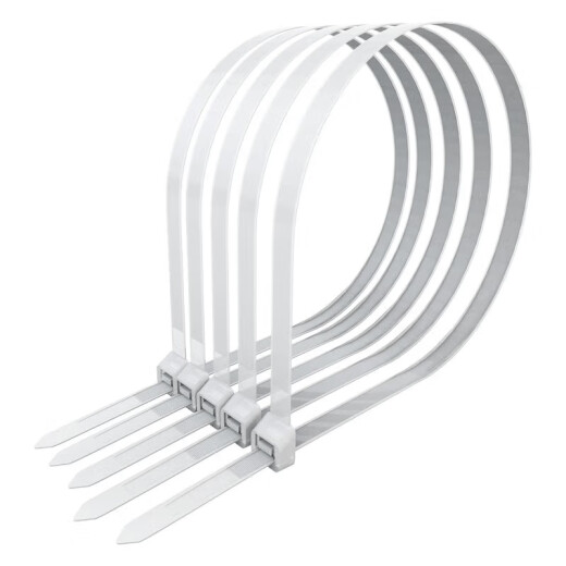 JiuqiangGu autoblock-verbins de câbles en nylon, courroie de gestion des câbles, installation principale de la machine, jardinage, gestion du câble de bureau du câble, sangle de liaison au harnais et de liaison au câble 3.6 * 200 mm Standard White 500 bandes / pack 1381