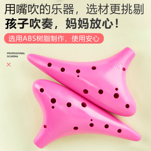 音域（RANGE）防摔陶笛12孔AC中音C调树脂塑料儿童初学入门教学乐器学校专用