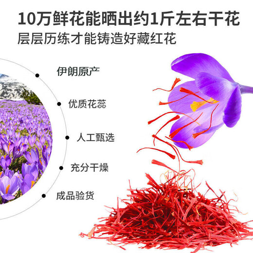 Beijing Tongrentang Quality Saffron Extra-grade Iranian filament crocus 5g saffron 1g saffron (canned acrylic)