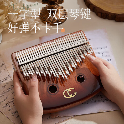 
Mae Valley (CEGA) Thumb Piano 34-tone Kalymba Solid Wood Vignette Playing Finger Piano Instrument Birthday Gift